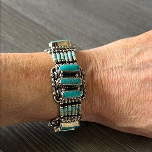 Turquoise and Silver Women's Bracelet